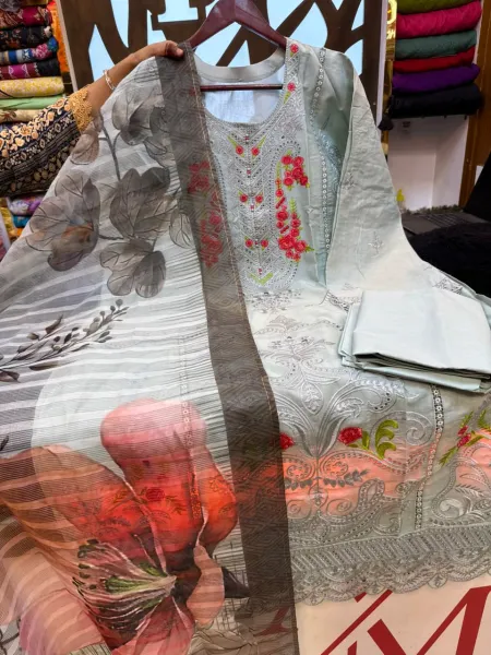 Pakistani Inspired Solid Embroidery Dress